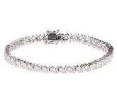 Epiphany Platinum Clad Diamonique 6.40 ct tw Bracelet, Size 7"